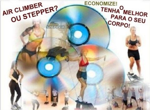 7 DVDS/EXERCÍCIOS TURBINADOS/AIR CLIMBER, STEPPER, SIMILARES